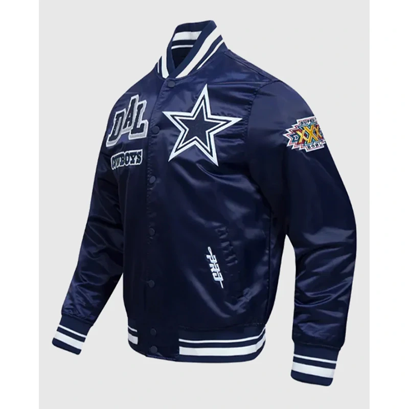 Dallas Cowboys Mashup Classic Rib Satin Jacket - Image 2