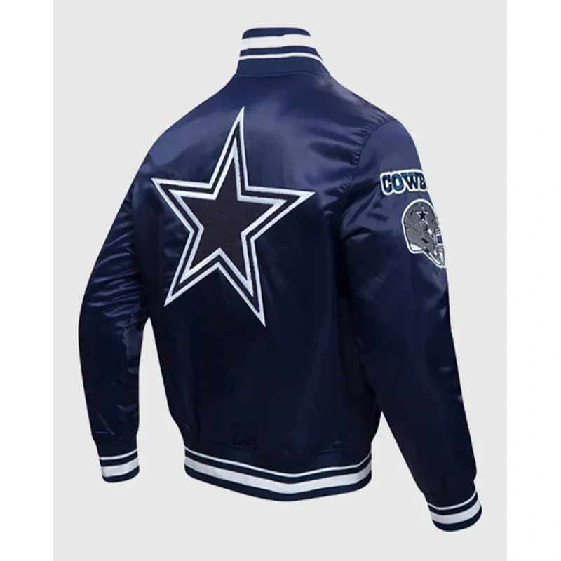 Dallas Cowboys Mashup Classic Rib Satin Jacket - Image 3