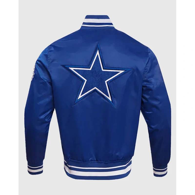 Dallas Cowboys Retro Classic Rib Blue Jacket - Image 2