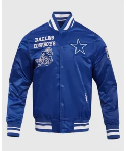 Dallas Cowboys Retro Classic Rib Blue Jacket