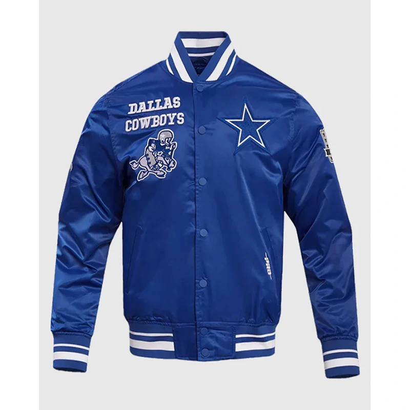 Dallas Cowboys Retro Classic Rib Blue Jacket