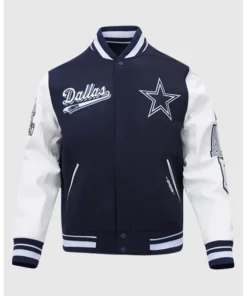 Dallas Cowboys Script Tail Classic Rib Varsity Jacket