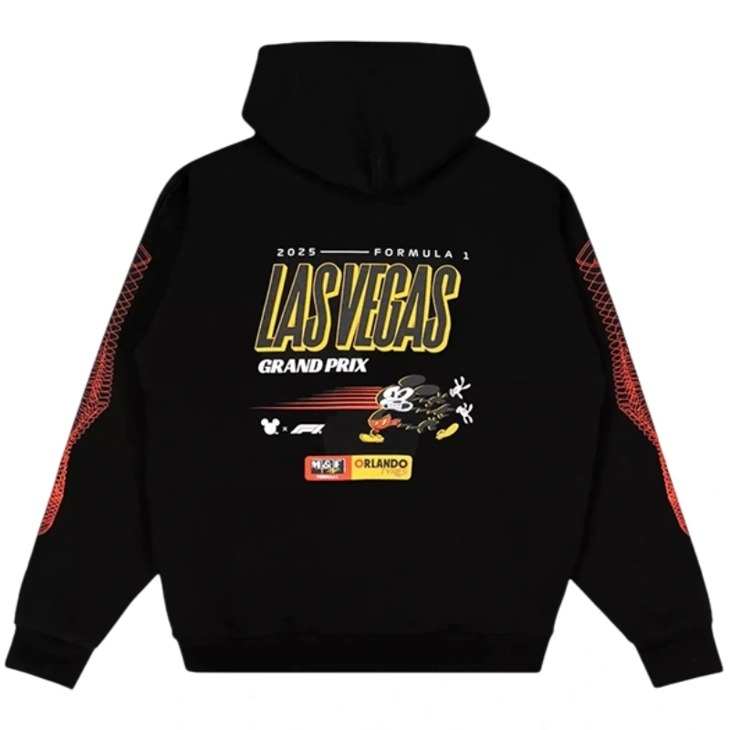 Disney x Formula 1 Las Vegas Grand Prix Black Hoodie - Image 2