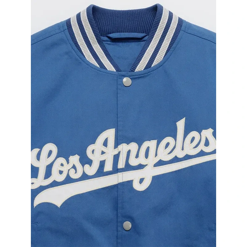 Dodgers Madhappy Royal World Series Varsity Jacket - Image 3