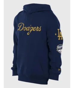 Dodgers New Era 2026 Gold Collection Logo Blue Hoodie