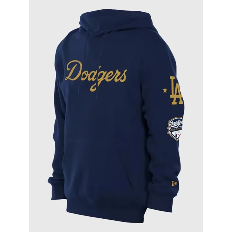 Dodgers New Era 2026 Gold Collection Logo Blue Hoodie