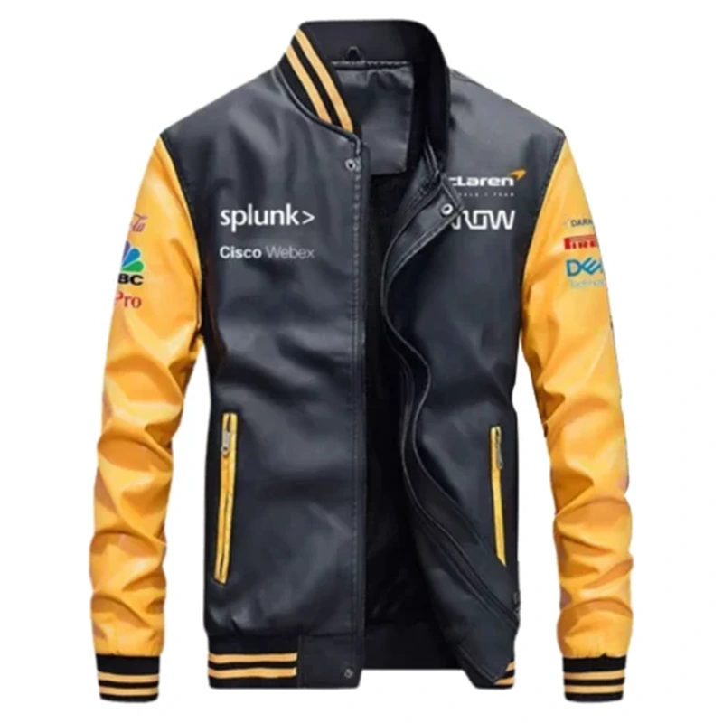 F1 McLaren Formula Leather Black Jacket