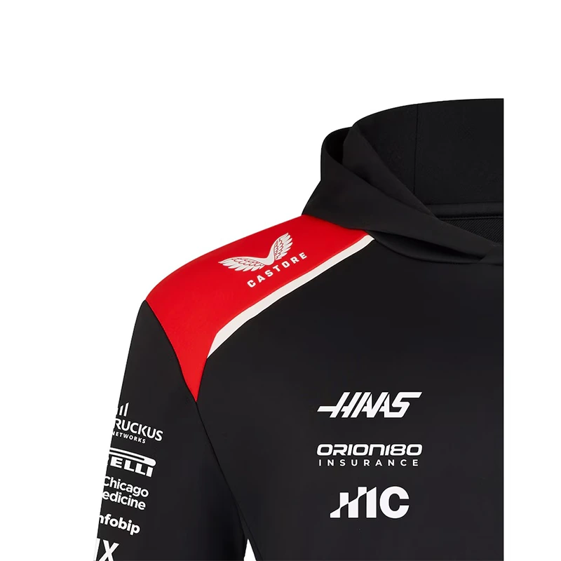 Haas 2026 Team Overhead Black Hoodie - Image 3