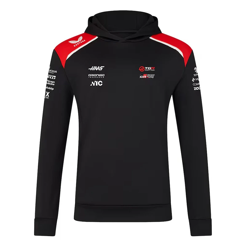 Haas 2026 Team Overhead Black Hoodie