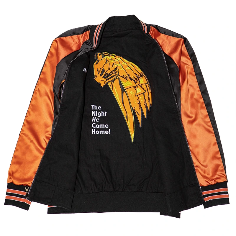 Halloween Pumpkin Orange Reversible Jacket - Image 2