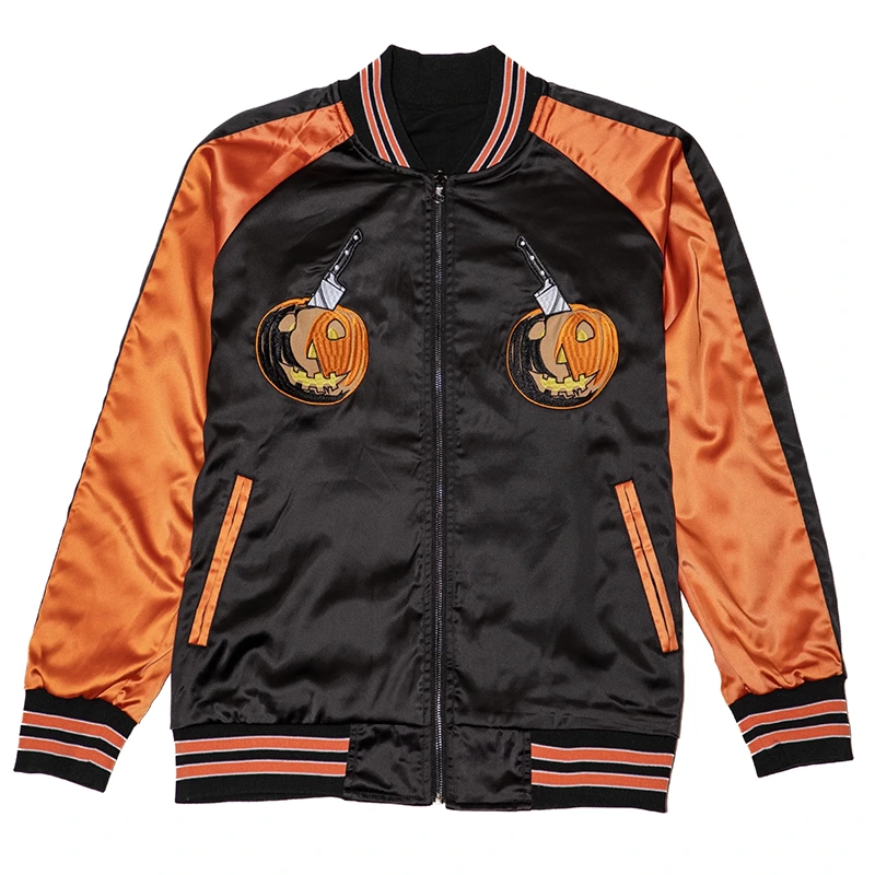 Halloween Pumpkin Orange Reversible Jacket