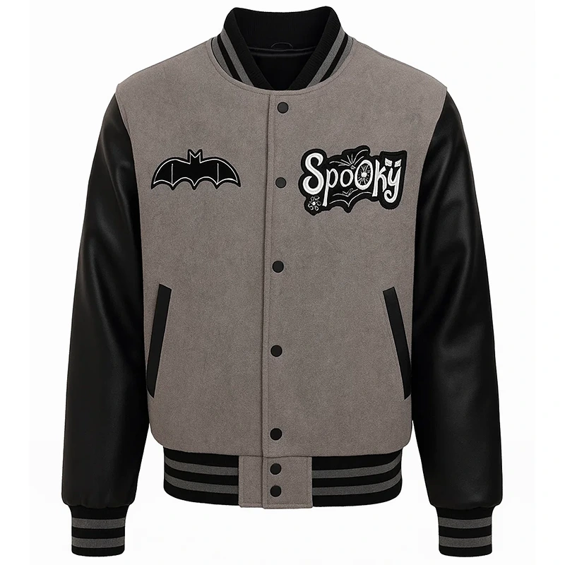 Halloween Spooky Varsity Bomber Jacket