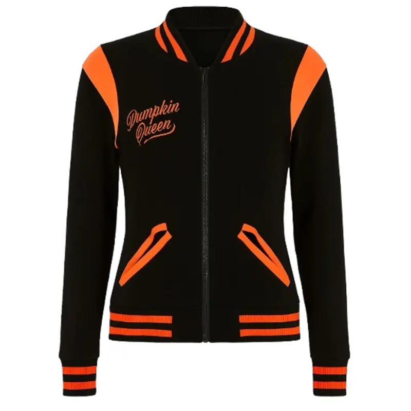 Happy Halloween Black Varsity Jacket