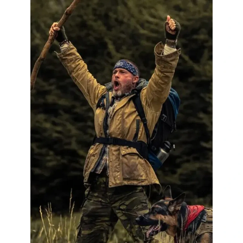 Heart of the Beast 2026 Brad Pitt Tan Survival Field Jacket - Image 3