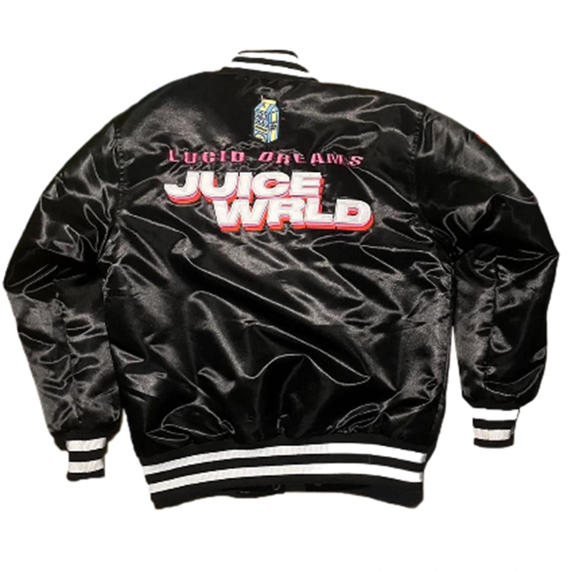 Juice WRLD 999 Black Bomber Jacket - Image 2