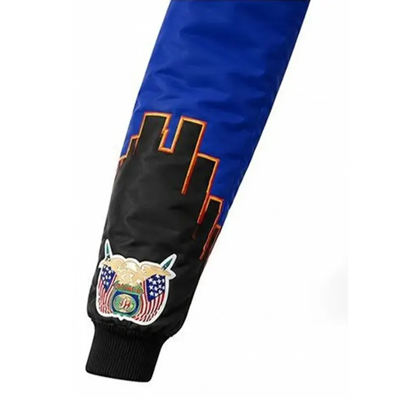 Karl-Anthony Towns NY Knicks Leather Bomber Jacket - Image 4