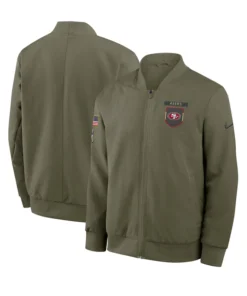 Kyle Shanahan 49ers Salute to Service Bomber Jacket