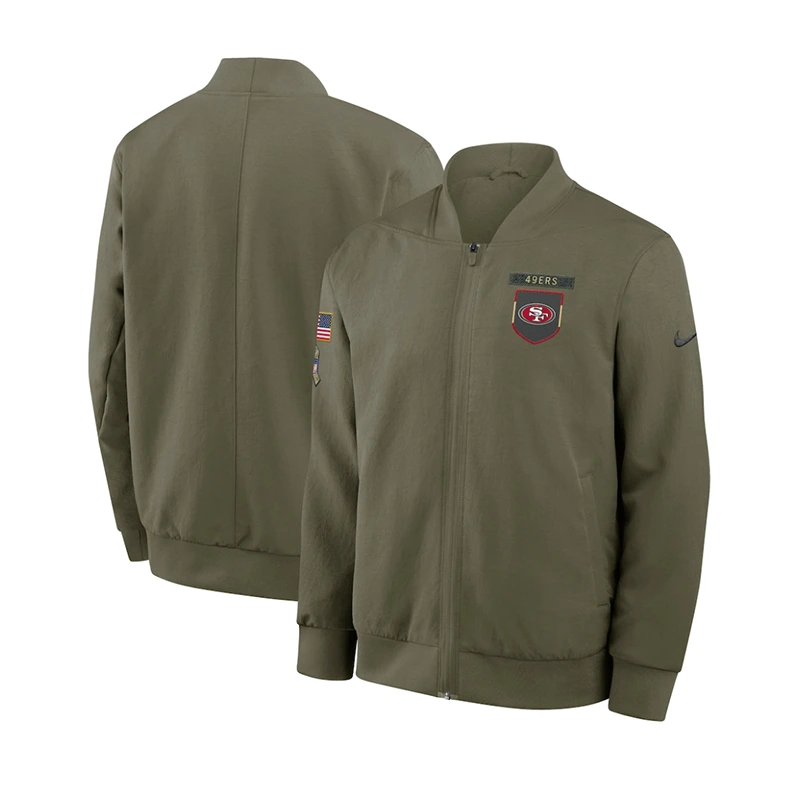 Kyle Shanahan 49ers Salute to Service Bomber Jacket