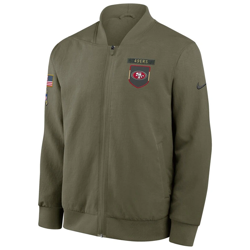 Kyle Shanahan 49ers Salute to Service Bomber Jacket - Image 2