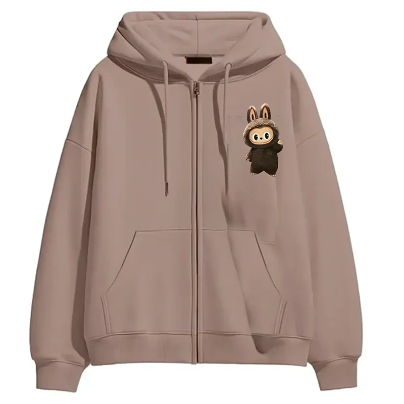 Labubu The Monster Brown Hoodie - Image 2