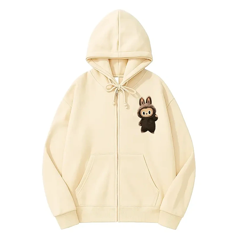 Labubu The Monster Cream Hoodie - Image 2