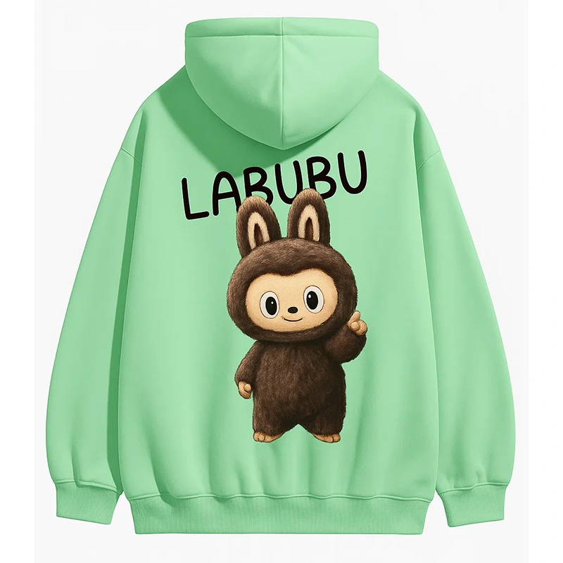 Labubu The Monster Green Hoodie - Image 3