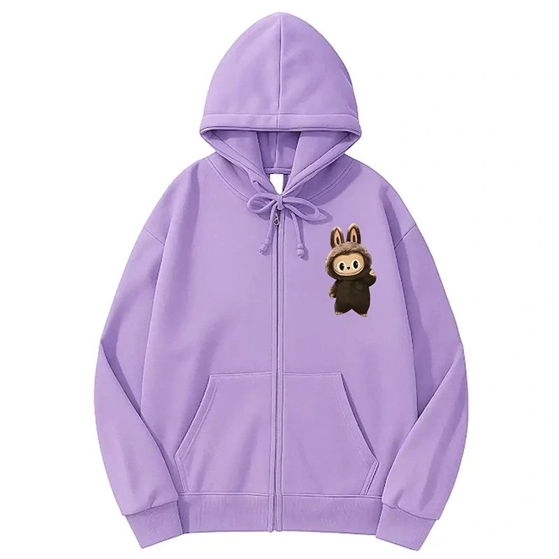 Labubu The Monster Light Purple Hoodie - Image 2