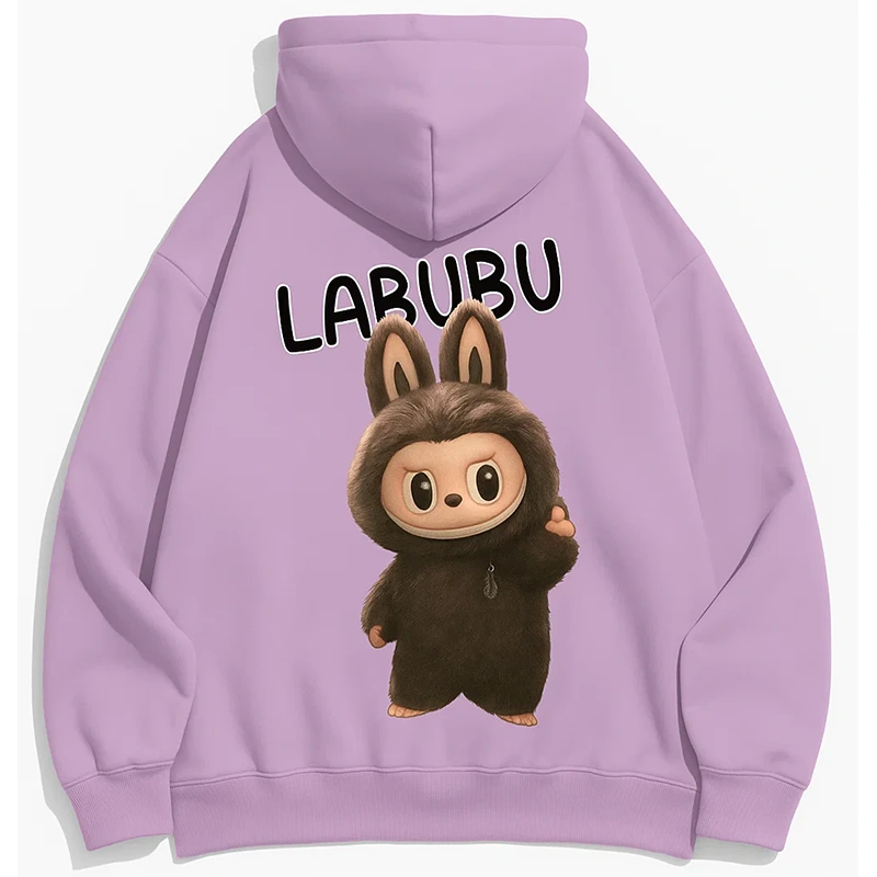 Labubu The Monster Light Purple Hoodie - Image 3