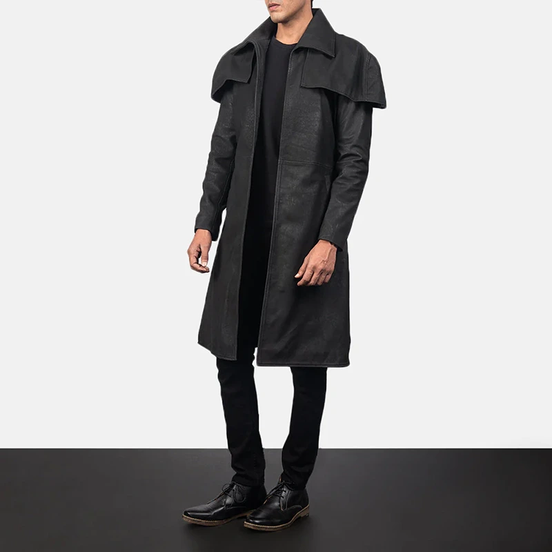 Leather Duster Jacket - Image 2
