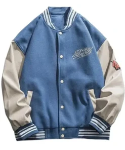 Letter Foaming Love Varsity Jacket