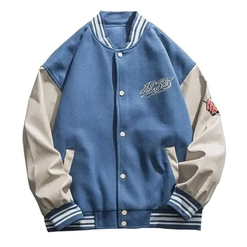 Letter Foaming Love Varsity Jacket