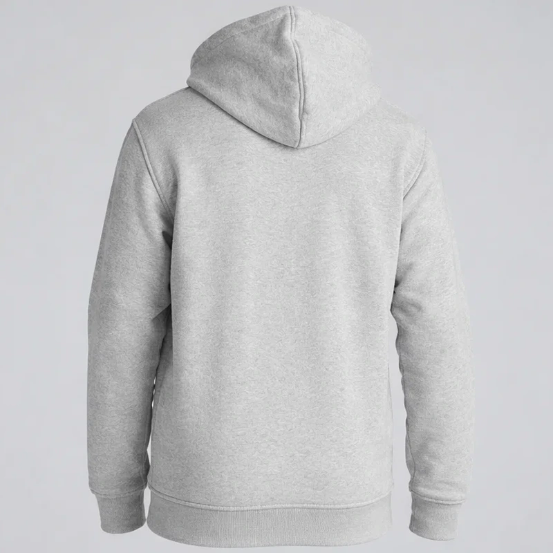 Manchester United x Adidas Essentials Grey Hoodie - Image 2