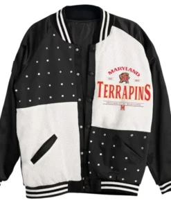 Maryland Terrapins Inner Drive Varsity Rhinestone Black Jacket