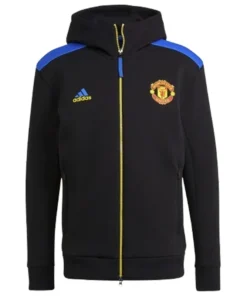Men Manchester United Adidas Z.N.E. Black Jacket
