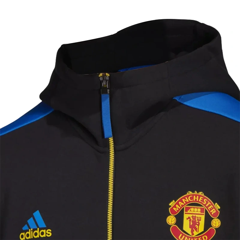 Men Manchester United Adidas Z.N.E. Black Jacket - Image 3