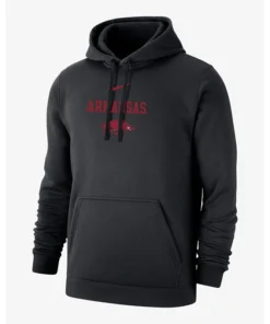 Men’s Arkansas Club Fleece Nike College Black Hoodie