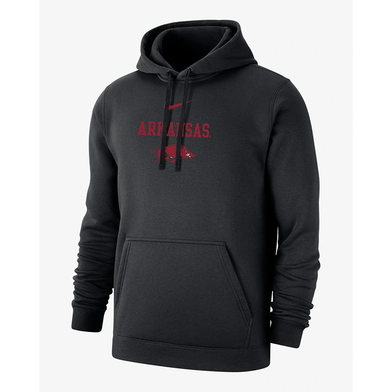 Men’s Arkansas Club Fleece Nike College Black Hoodie