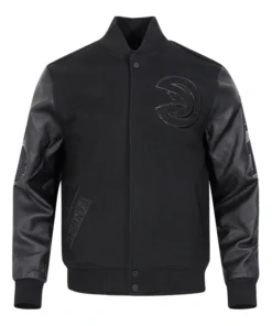 Men’s Black Wool NBA Varsity Jacket