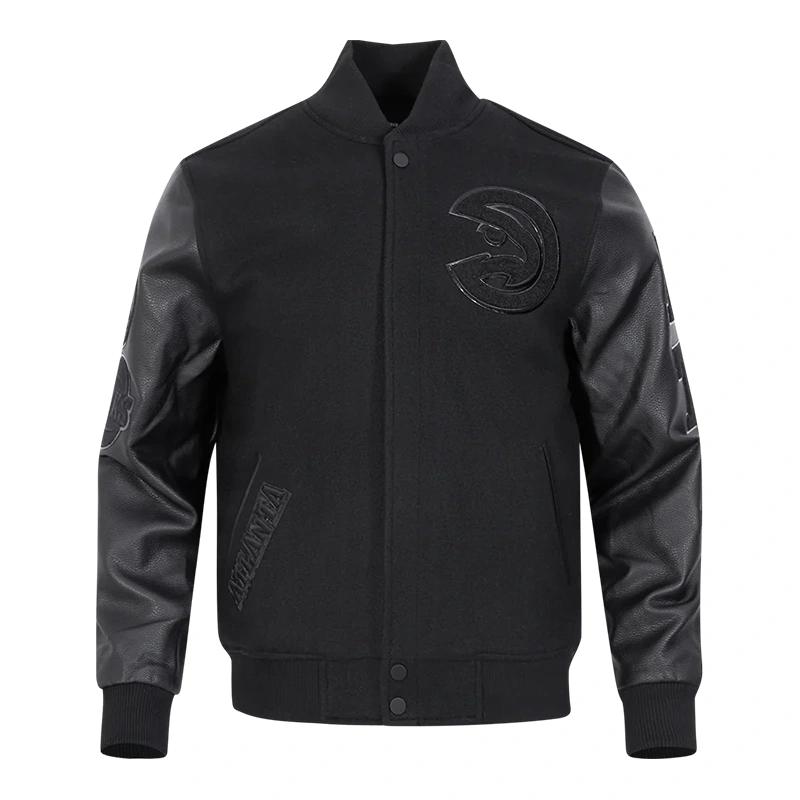 Men’s Black Wool NBA Varsity Jacket