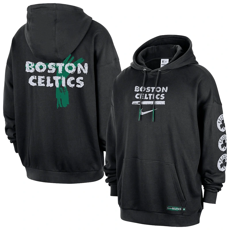 Men’s Boston Celtics Nike Black Courtside Club Premium Hoodie