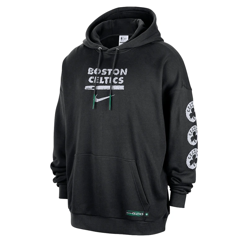 Men’s Boston Celtics Nike Black Courtside Club Premium Hoodie - Image 2