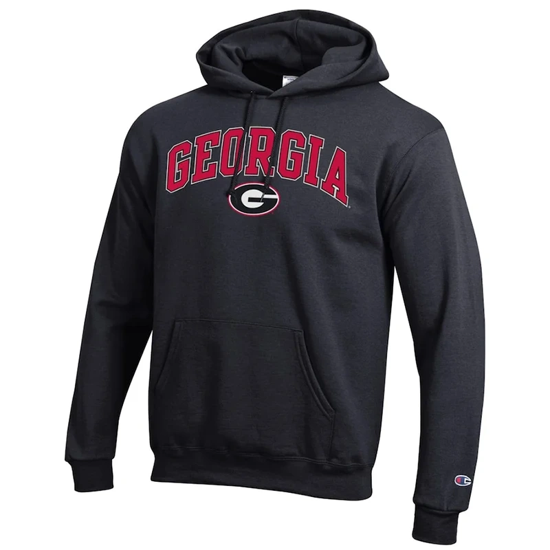 Mens Champion Georgia Bulldogs Black Hoodie - Image 2