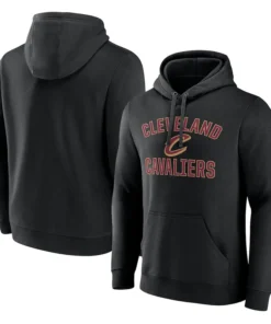 Men’s Cleveland Cavaliers Black Victory Arch Pullover Hoodie