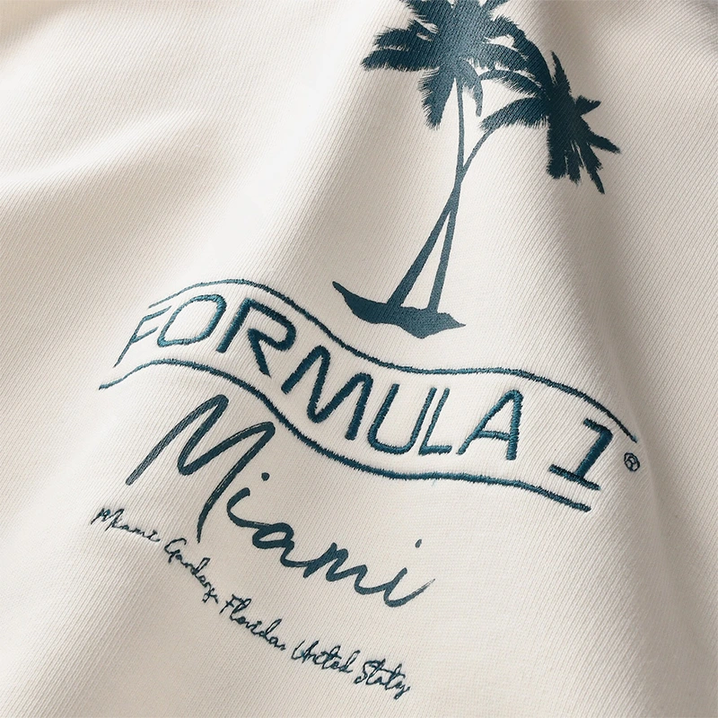 Men’s Fanatics White Formula 1 Miami Grand Prix 2026 Oversized Sweatshirt - Image 3