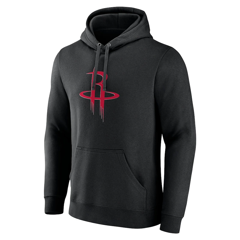 Men’s Houston Rockets Black Primary Logo Pullover Hoodie - Image 2