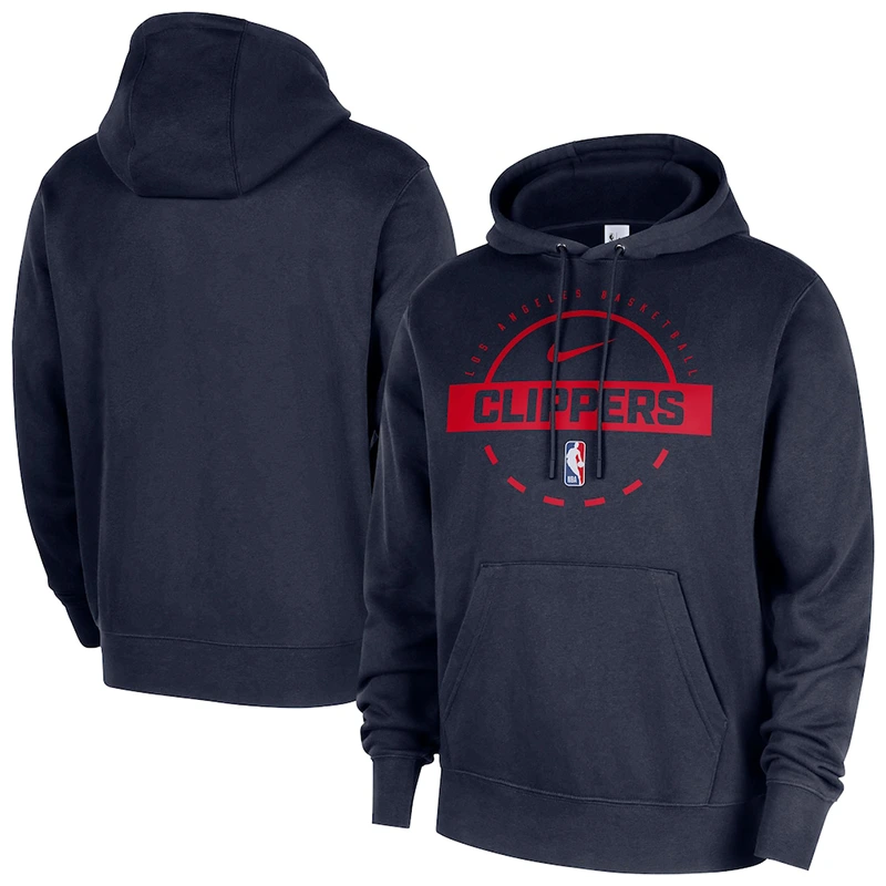 Men’s LA Clippers Nike Navy 2025/26 Authentic Practice Club Hoodie