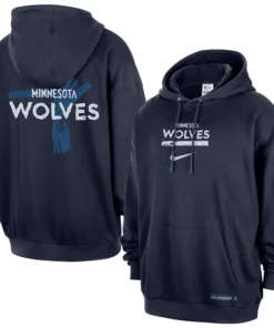Men’s Minnesota Timberwolves Nike Navy Courtside Club Premium Hoodie