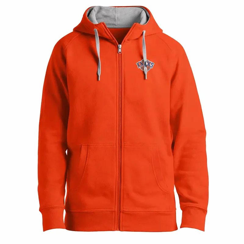 Men’s New York Knicks Antigua Orange Logo Victory Full-Zip Hoodie