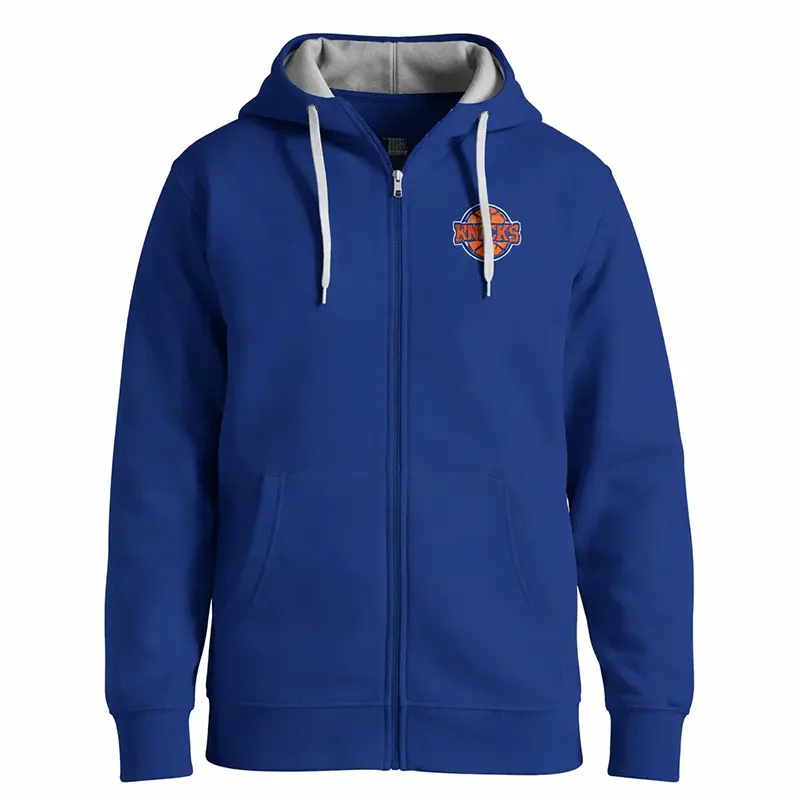 Men’s New York Knicks Antigua Royal Logo Victory Full-Zip Hoodie