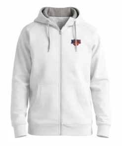 Men’s New York Knicks Antigua White Logo Victory Full-Zip Hoodie